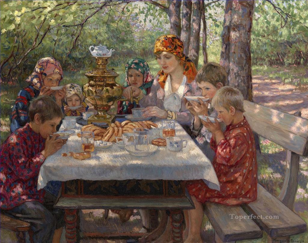 Teacher Visitors Nikolay Bogdanov Belsky Oil Paintings